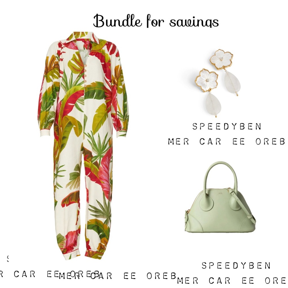 Farm Rio Spring Forest Jumpsuit XS - Picture 16 of 17